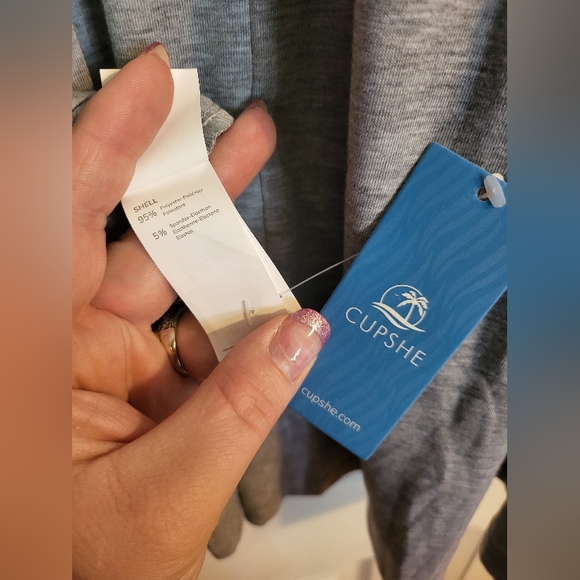 NWT Cupshe Heathered Knit Smocked Dress - Picture 5 of 5